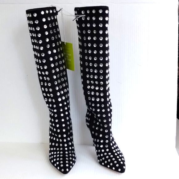 Gianni Bini Shoes - Gianni Bini knee high rhinestone boots, size 6M, pointed heels, Taylor Swift